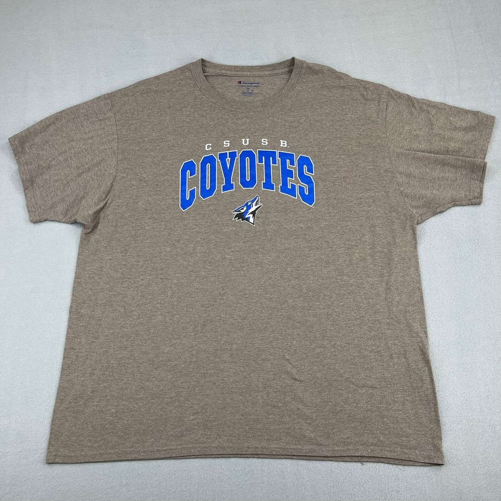 Champion CSUSB Coyotes Mens 2XL Gray Heather Short Sleeve Graphic T-Shirt